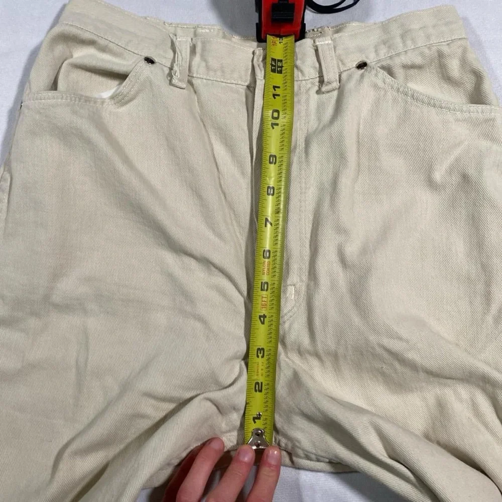 Women’s 28” Waist Vintage Wrangler‎ Bermuda Cropped Denim Shorts – Khaki - Picture 5 of 7